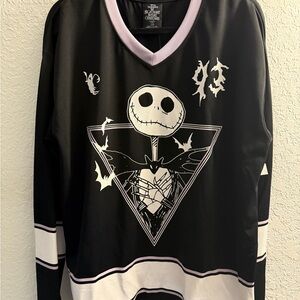 Disney Black and White V-Neck Sweater